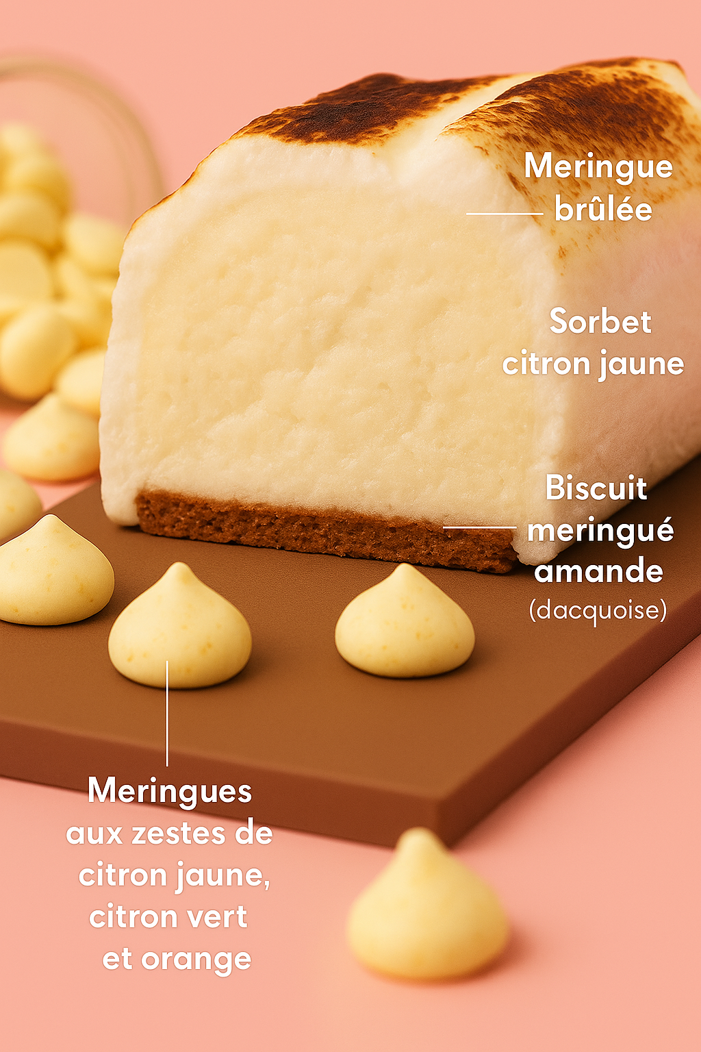 Bûche glacée Citron Meringuée