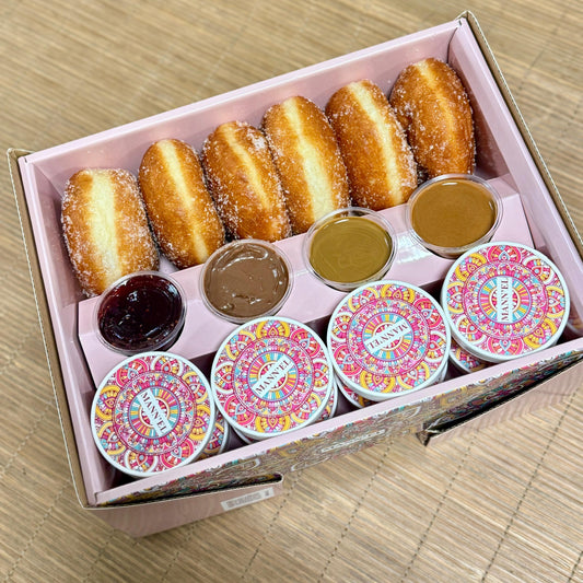 Coffret Hanouka Glacé – 8 Glaces Parvé + 6 Beignets + 4 Toppings